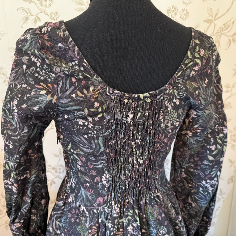 SOLD ON DEPOP Son de Flor Carmen Floral Long Sleeve Dress - Picture 3 of 5